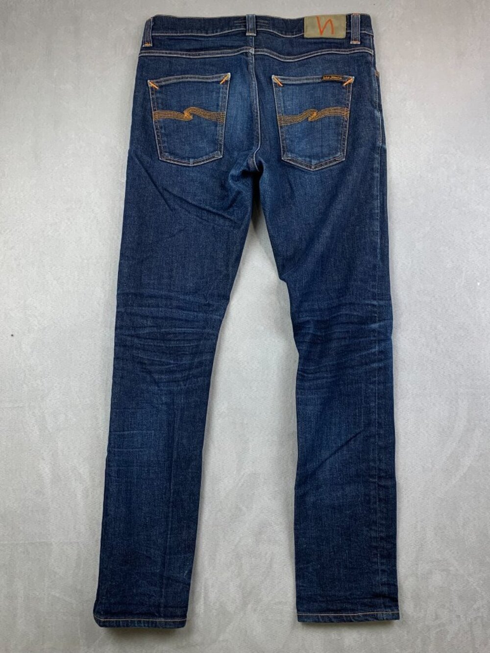 Nudie Jeans Mens Pants 32 Blue Denim Lean Dean Slim Tapered Cotton 32x30.5 - Picture 11 of 13